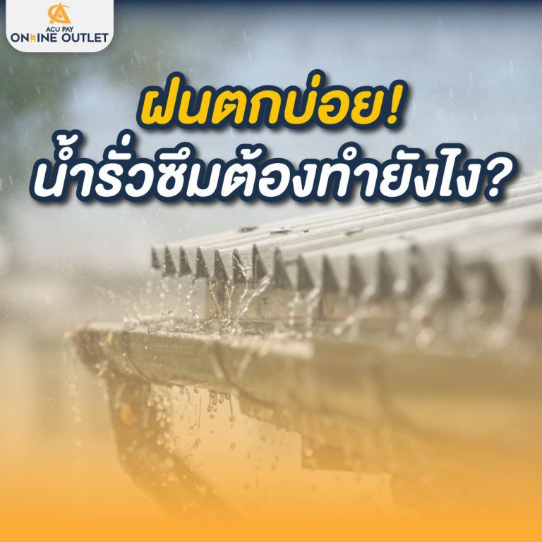 ฝนตกบ่อย น้ำรั่วซึมต้องทำยังไง