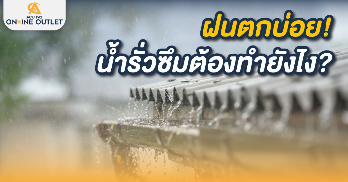 ฝนตกบ่อย น้ำรั่วซึมต้องทำยังไง