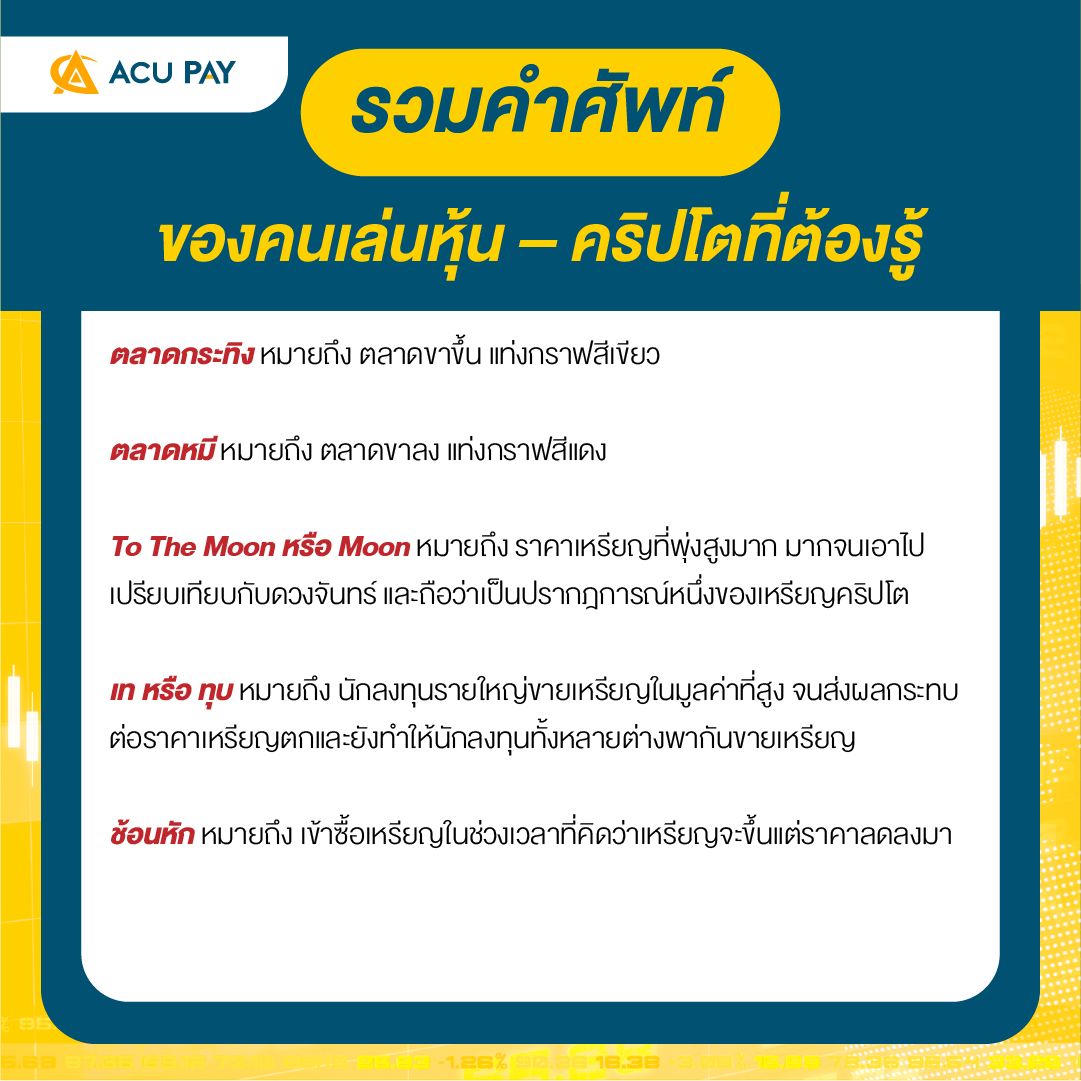 รวมคำศัพท์ของคนเล่นหุ้น-คริปโต ที่ต้องรู้